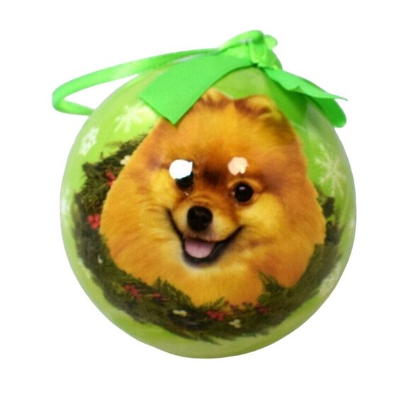 ES Pets Dog Christmas Unbreakable Ball Ornament New Pomeranian - Picture 1 of 1